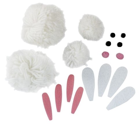 Naklejka (nalepka) Craft-Fun Series Wielkanoc zestawy do złożenia Króliki z pomponów Titanum (7529) Titanum