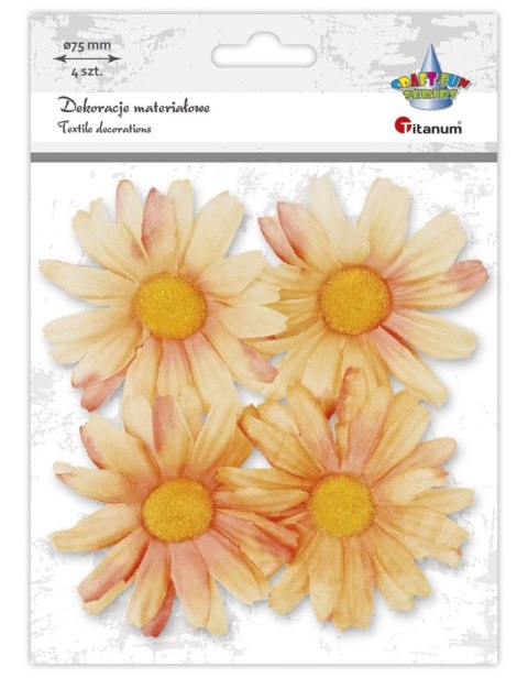 Ozdoba materiałowa Craft-Fun Series margerytki 4 szt. Titanum (D-TZW-230605A) Titanum