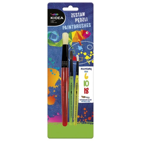Pędzel Kidea nr 6,10,18 Kidea (Z3PKA) Kidea