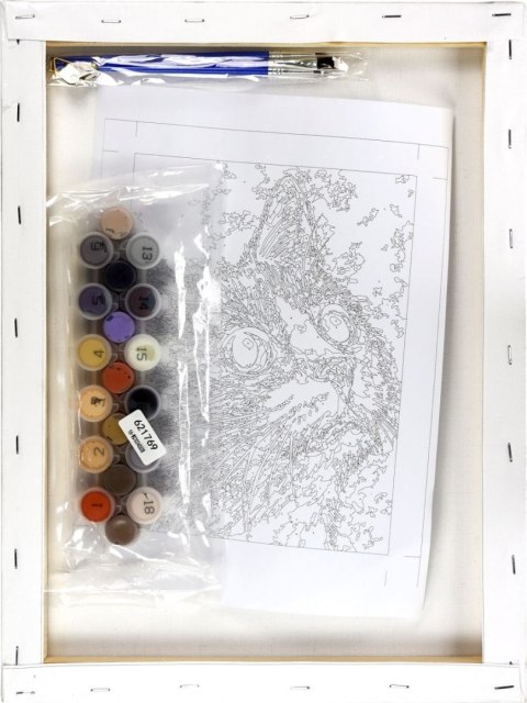 Zestaw kreatywny Malowanie po numerach 30x40cm Kot 1 Flamingo Line (FC222) Flamingo Line