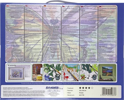 Zestaw kreatywny Malowanie po numerach 30x40cm Kot 1 Flamingo Line (FC222) Flamingo Line