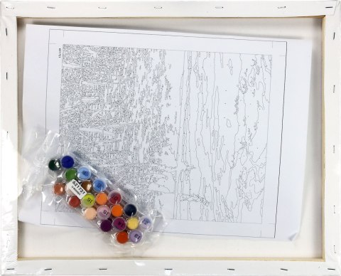 Zestaw kreatywny Malowanie po numerach 40x50cm Zachód słońca nad jeziorem Flamingo Line (fsy024) Flamingo Line