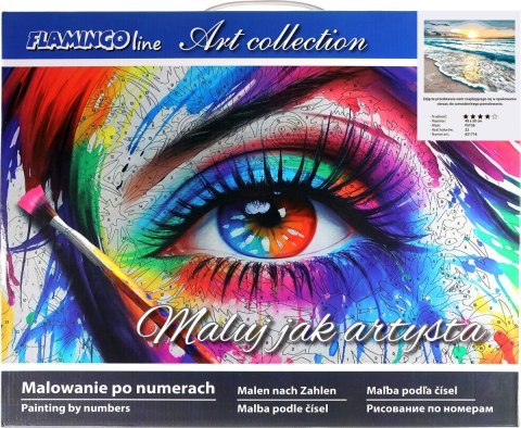 Zestaw kreatywny Malowanie po numerach 40x50cm Zachód słońca nad morzem Flamingo Line (fsy36) Flamingo Line