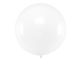 Balon gumowy Partydeco okrągły 1m, Pastel White biały 1000mm (OLBO-002) Partydeco