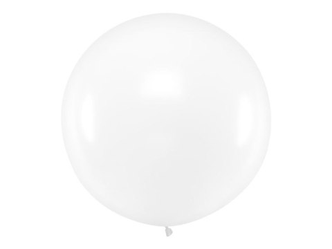 Balon gumowy Partydeco okrągły 1m, Pastel White biały 1000mm (OLBO-002) Partydeco