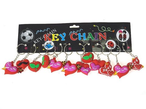 Brelok serce, karta 12szt. Adar (571402) Adar