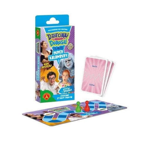 Gra planszowa SUPER KALAMBURY CIEKAWOSTKI O PRZYRODZIE - DZIECIAKI KONTRA DOROŚLI TRAVEL Alexander Alexander
