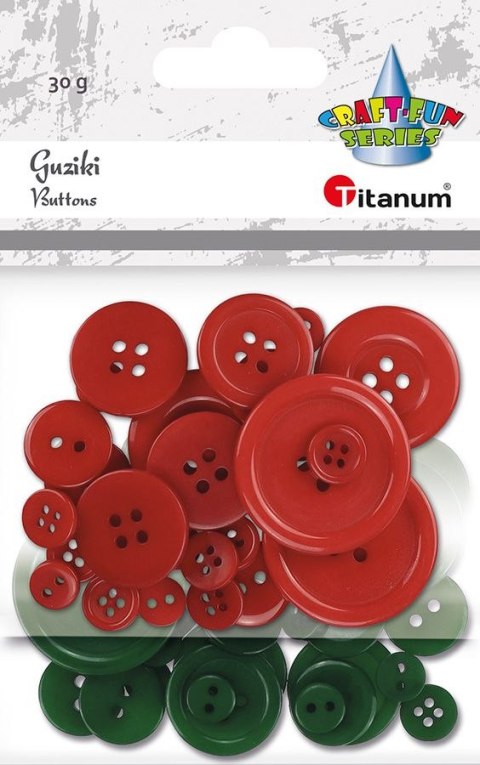 Guziki Titanum Craft-Fun Series plastikowe mix (24BR0202) Titanum