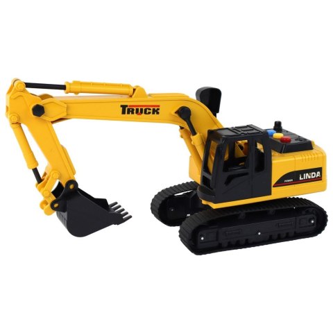 Koparka Z Łyżką Żółta Gąsienice Światła Dźwięk Lean (15499) Lean