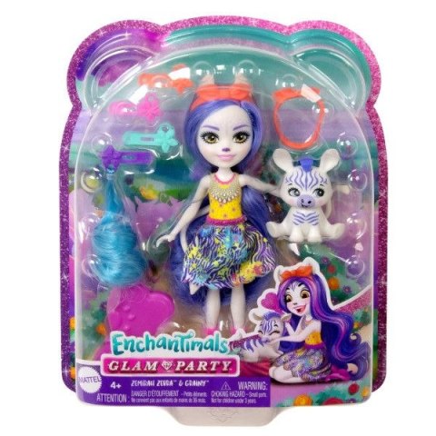 Lalka Enchantimals Zebra Lalka Deluxe [mm:] 150 Mattel (HNV28) Mattel