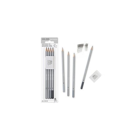 Ołówek zestaw 8B,4B,2B,HB + GUMKA (różne) Winsor (0490004) Winsor