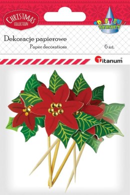 Ozdoba na piku Titanum Craft-Fun Series papierowa poinsecje xmass (4832) Titanum