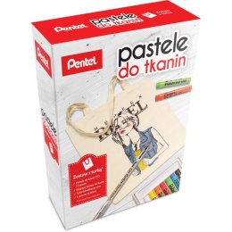 PTS Zestaw pasteli do tkanin z torbą Pentel Pentel