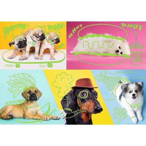 Puzzle Odlotowe psy Neon Color Line 1000 el. Trefl (10578) Trefl