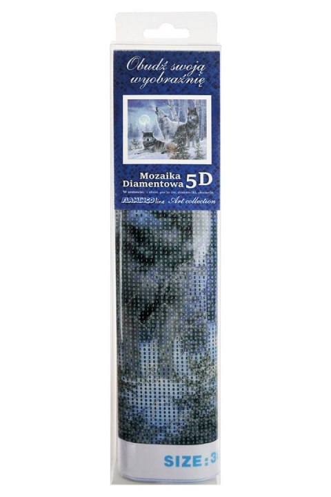 Zestaw kreatywny Diamentowa mozaika 30x40cm Wilki 3 Flamingo Line (TH9108-04) Flamingo Line