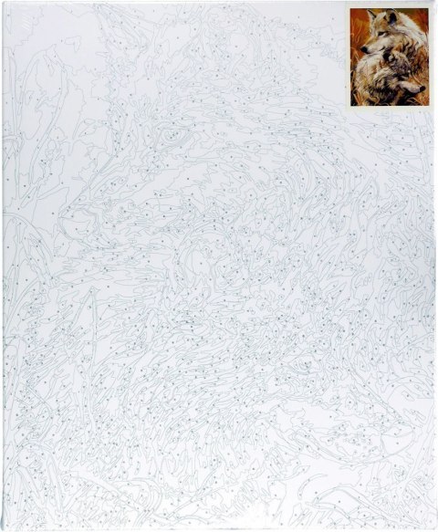 Zestaw kreatywny Malowanie po numerach 40x50cm Wilki Flamingo Line (Fys107) Flamingo Line