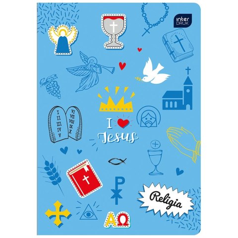 Zeszyt tematyczny RELIGIA A5 60k. 70g krata Interdruk (ZE60KFR) Interdruk