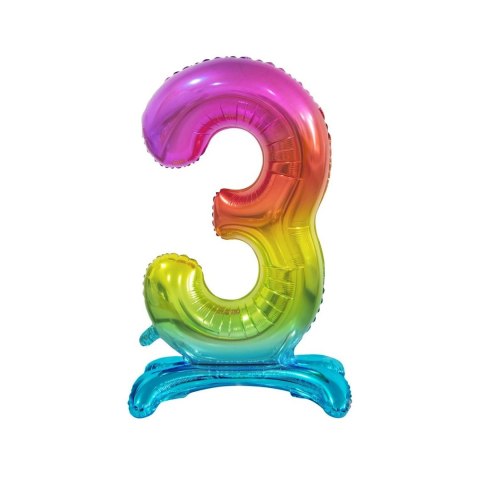 Balon gumowy Beauty&Charm cyfra stojąca tęczowa tęczowa 750mm 30cal Godan (BC-AST3) Godan