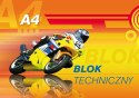 Blok techniczny A4 biały 240g 10k [mm:] 210x297 Kreska Kreska