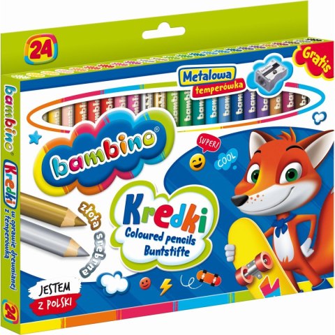 Kredki ołówkowe BAMBINO 24 kol. St.Majewski St.Majewski