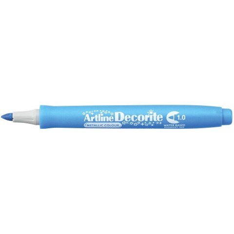 Marker permanentny metaliczny decorite wkład niebieski 1,0mm pędzelek końcówka Artline (AR-033 1 8) Artline
