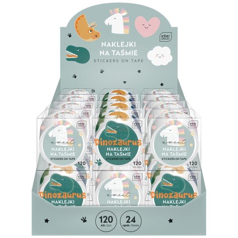 Naklejka (nalepka) KIDS na taśmie 24 szt displ Interdruk (120szt) Interdruk