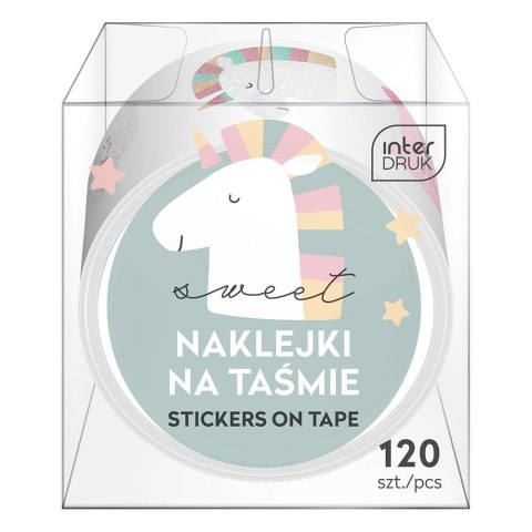 Naklejka (nalepka) KIDS na taśmie 24 szt displ Interdruk (120szt) Interdruk