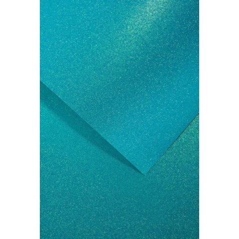 Papier ozdobny (wizytówkowy) brokatowy A4 błękitny 210g Galeria Papieru (208109) Galeria Papieru