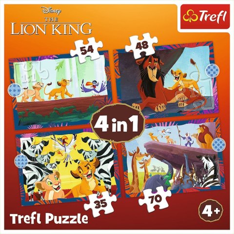 Puzzle Król Lew 4w1 el. Trefl (34653) Trefl
