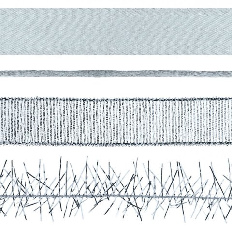 Wstążka Craft-Fun Series 4 wzoryx2 [mm x m] srebrna Titanum (709047) Titanum