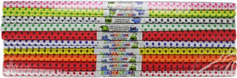 Bibuła marszczona marszczona kropki mix 500mm x 2000mm Fun&Joy Fun&Joy