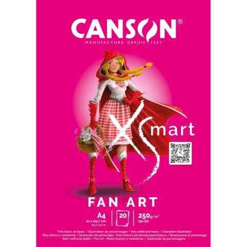 Blok artystyczny XSmart Manga A4 250g 20k Canson (32250P001) Canson