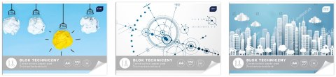 Blok techniczny A4 biały 170g 10k Interdruk (BLT) Interdruk