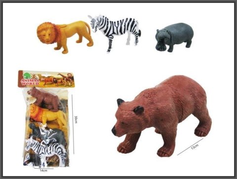 Figurka Zwierzęta dzikie 4 szt 12-14cm Hipo (H13808) Hipo