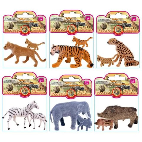 Figurka ZWIERZĘTA ZOO FLOKOWANE MAMA I DZIECKO Trifox (A-0183) Trifox