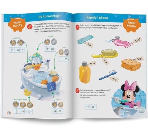 Książka dla dzieci Disney Uczy. Monety i banknoty. Miki Ameet (UPZ 9303) Ameet