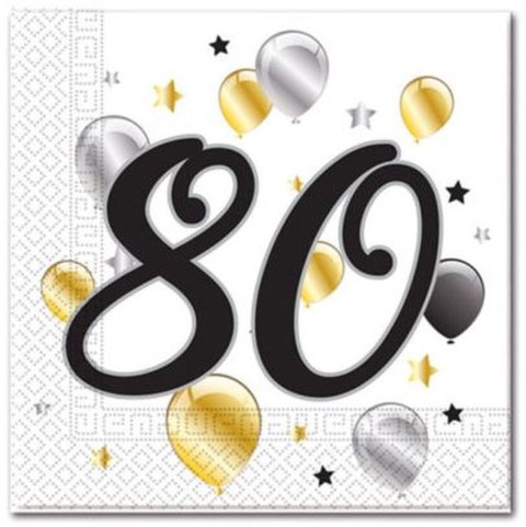 Serwetki balloons 80 biały papier [mm:] 330x330 Godan (88871) Godan