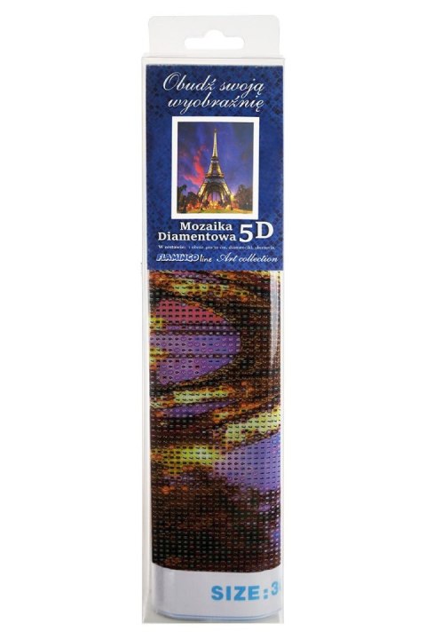 Zestaw kreatywny Diamentowa mozaika 30x40cm Wieża Eiffla nocą Flamingo Line (TMS21324) Flamingo Line