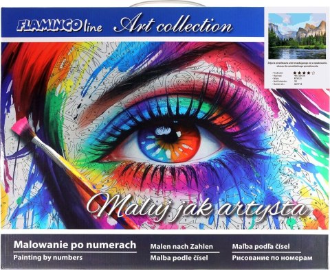 Zestaw kreatywny Malowanie po numerach 40x50cm Park Narodowy Yosemite Flamingo Line (FSY131) Flamingo Line