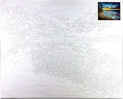 Zestaw kreatywny Malowanie po numerach 40x50cm Zachód słońca nad morzem 1 Flamingo Line (fsy60) Flamingo Line