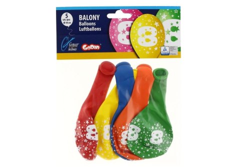 Balon gumowy Z NADRUKIEM 5 szt mix Godan (GS110/8) Godan
