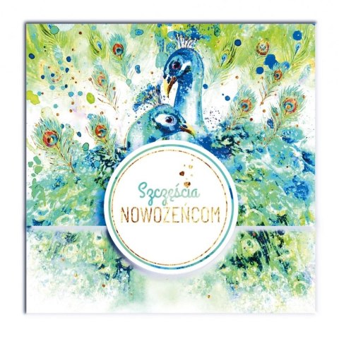 Kartka składana KARNET KW KOPERTA SLUB PAWIE PIÓRA kw Henry (5907465665179) Henry