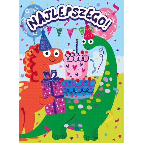 Kartka składana C6 Karnet B6 DINOZAURY Henry (5907465669313) Henry