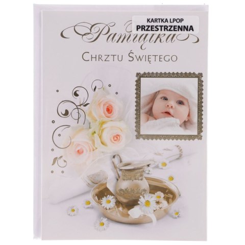 Kartka składana CHRZEST [mm:] 140x190 Pol-mak (LPOP KOM) Pol-mak