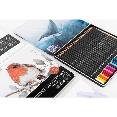 Kredki akwarelowe metal box 24 kol. Oxford (400174561) Oxford