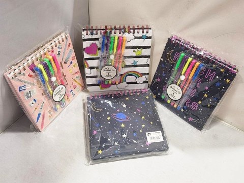 Notes (notatnik) skoroszyt, z zestawem długopisów A5 Adar (611207) Adar