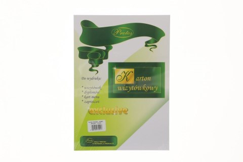 Papier ozdobny (wizytówkowy) prążki A4 biały 230g Protos Protos