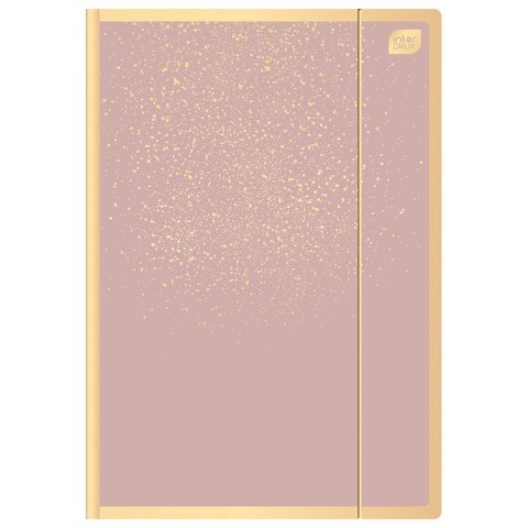 Teczka kartonowa na gumkę SATIN GOLD 1 A4+ złoty 400g Interdruk Interdruk