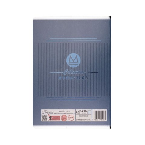 Zeszyt monokolor A5 60k. krata Beniamin (5368) Beniamin