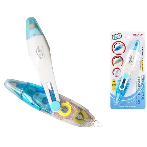 Korektor w taśmie (myszka) 3W1 5x6 [mm*m] Titanum Titanum